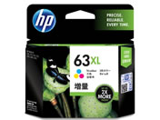 HP インクカートリッジ カラー3色(増量) HP63XL F6U63AA