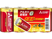 三菱電機 アルカリ乾電池 単1形 4本 LR20GD 4S