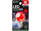 朝日電器/LED電球G30形 E17赤色/LDG1R-G-E17-G244