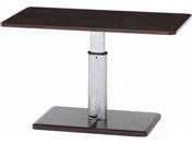不二貿易 昇降テーブル W900×D500 ブラウン シルバー 10497