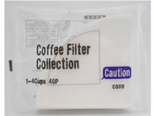 カナエ紙工/コーヒーフィルター 円すい用 酵素漂白 1〜4杯用 40枚