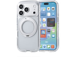 �G���R�� iPhone18 Pro �^�t�X�������C�g �P�[�X �Ɍ� MAGKEEP �X�^���h �N���A �V���o�[ PM-A26CTSSTKTSV