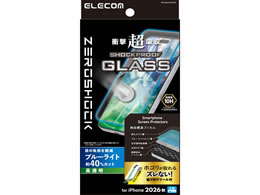 �G���R�� iPhone18 Pro �K���X�t�B���� ZEROSHOCK ������ �u���[���C�g�J�b�g ���ȒP�\�t�c�[�� PM-A26CFLGZTBL