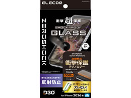 �G���R�� iPhone18 Pro �K���X�t�B���� ZEROSHOCK ������ ���˖h�~ ���ȒP�\�t�c�[�� PM-A26CFLG3TM