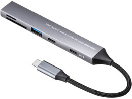 �T�����T�v���C USB 5Gbps 3�|�[�g�X�����n�u �J�[�h���[�_�[�t�� USB-5TCPC29GM