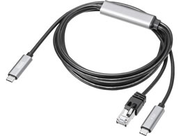 �T�����T�v���C �}���[�d�Ή�USB Type-C LAN�ϊ��P�[�u�� Gigabit�Ή� PD100W 2m KB-SL6CLANPD2BK