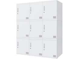 Netforce �L���[�{�C�h ���b�J�[ 9�l�p 3��3�i �V�����_�[�� ����450mm �X�`�[�� �z���C�g�~�z���C�g CUB3545S09-WHWH