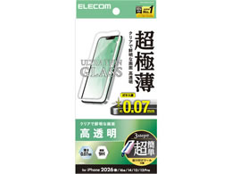 �G���R�� iPhone17e �����K���X 9H 0.7mm PM-A26SFLGUST