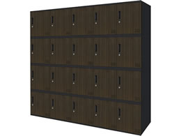 Netforce �L���[�{�C�h ���b�J�[ 20�l�p 5��4�i �V�����_�[�� ����450mm �X�`�[�� �u���b�N�~�_�[�N�u���E�� CUB3545S20BKDBR