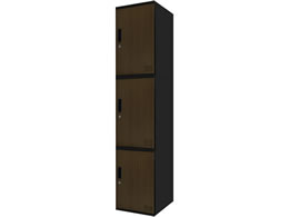 Netforce �L���[�{�C�h ���b�J�[ 3�l�p 1��3�i �V�����_�[�� ����600mm �X�`�[�� �u���b�N�~�_�[�N�u���E�� CUB3560S03BKDBR