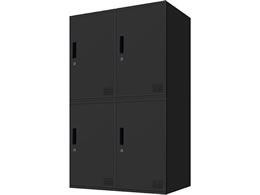 Netforce �L���[�{�C�h ���b�J�[ 4�l�p 2��2�i �V�����_�[�� ����600mm �X�`�[�� �u���b�N�~�u���b�N CUB3560S04-BKBK