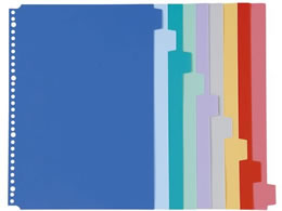 �P���� �J���[�C���f�b�N�X(���n�^�C�v)A4 9�R �J���e�u�b�N�p�i 01-2800-05 KB-014(A4 9���})30�^�P�c