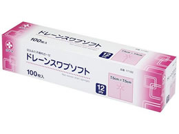 ���\�� �h���[���X���u�\�t�g 12ply 7.5�~7.5cm 100���� 64-9604-68