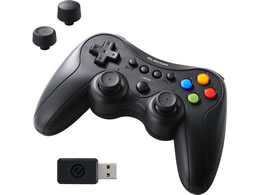 �G���R�� FPS�Q�[���p�b�h PC�p ���C�����X 2.4GHz XInput ���J�j�J���g���K�[ �X�e�B�b�N���� �U�� 13�{�^�� �X�g���[�g�z�u JC-GP50SVBK