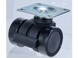 TRUSCO �v���[�g���d�׏d�p�Ᏸ�^ �o�փL���X�^�[�_�u���x�A�����O �X�g�b�p�[�t���i�C������66mm THCNS66-P