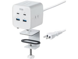 �T�����T�v���C �N�����v�Œ莮�^�b�v �ȒP�E���E4���������ύX�E���g�p�Ή��EPD65W�E�z���C�g TAP-B115UC-2W