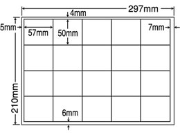 NANA ラベルシールナナコピーA4 20面 500シート CD20M