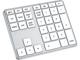 iclever Bluetooth�e���L�[ �V���o�[�z���C�g IC-KP10-SW