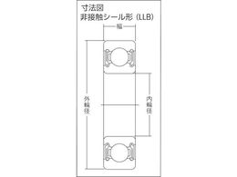 NTN B中形ボールベアリング(合成ゴム両側シール)内径55mm外径90mm幅