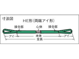 シライ マルチスリング HE形 両端アイ形 0.5t 長さ2.0m 3608522が2,946