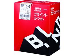 エビ ブラインドリベット(ステンレス／ステンレス製) 6-6(1000本入) 箱入 NST66