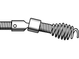 エスコ ケーブル ドロップヘッドオーガー付 8.0mm×15.2m