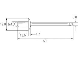 エビ ブラインドリベット(ステンレス／ステンレス製) 8-6(100本入