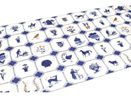 J mt CNV[g Polly Fern Blue Tile MTCARPF01