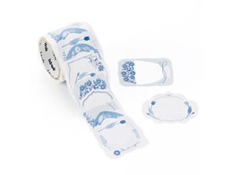 bande �����郍�[���X�e�b�J�[ blue flowers BDA829