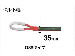 TRUSCO ベルトスリング JIS3等級 両端アイ形 35mm×10.0m 1570013が