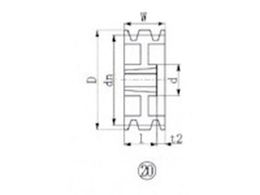 EVN ブッシングプーリー SPB 218mm 溝数3 SPB218-3 3806405が13,764円