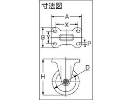 TRUSCO プレス製ウレタンキャスター 固定 Φ200 TUK-200 1712616が4,822