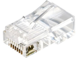 �G���R�� RJ45�R�l�N�^Cat5e 100�� �Ɩ��p �N���A LD-RJ45T100V2