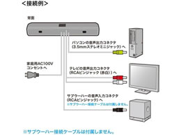 サンワサプライ 液晶テレビ・パソコン用 サウンドバースピーカー MM