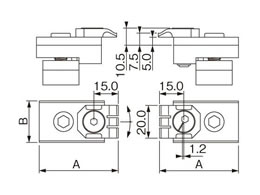 エスコ フラットクランプ 2個 呼12 48×18mm EA637J-12が27,311円