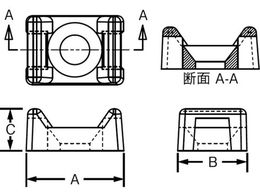 パンドウイット タイマウント 耐候性黒 (1000個入) TM3R6-M0 4038801が