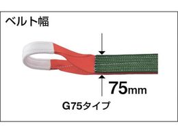 TRUSCO ベルトスリング JIS3等級 両端アイ形 75mm×4.5m 1185934が