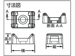 パンドウイット タイマウント 耐候性ポリプロピレン黒 (1000個入