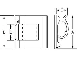 パンドウイット 固定具 コードクリップ アクリル系粘着テープ付耐候性