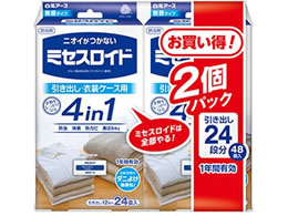 白元アース ミセスロイド 引出し用 1年防虫 24個入×2個パックが1,376円