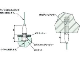 TRUSCO ワイヤーグリッパー M10オネジ付き SUS TSM-38M 1158192が2,112