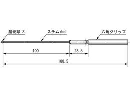 SK ボールギャップゲージ ステム径2.3mm 規格φ6.6 BTS-066 1143677が