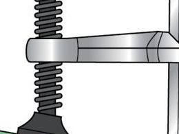 TRUSCO Lクランプ軽量型 最大口開250mm×深さ80mm GLS250