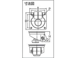 ヨドノ 重量用低床式キャスター YRRTH-50