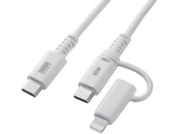 �T�����T�v���C USB2.0 Type-C�P�[�u�� �z���C�g KB-IPLTCCP6010W