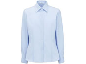 BONOFFICE/長袖ブラウス 事務服 25-6586-06 RB4136-6(17G)ブルー