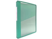 カルテブック(クリアータイプ)A4 4穴 グリーン 背幅30mm/0-5636-11