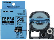 G)キングジム/テプラPRO用テープ マット 24mm 空色 黒文字/SB24B