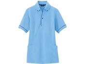 アイトス/サイドポケットポロ 介護ユニフォーム 24-6532-0104 L AZ-7668-007(サックス)