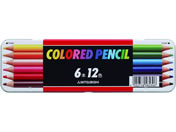 三菱鉛筆 色鉛筆 6本 12色 K51212C